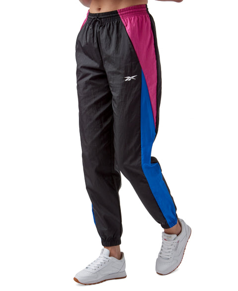 Reebok Women's Black, Semi Proud Pink Vector Woven Track Pants | Reebok In Lebanon