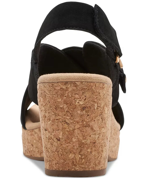 Clarks Women's Black Giselle Dove Wedge Sandals | Clarks In Lebanon