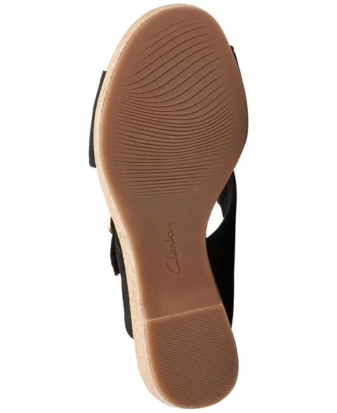 Clarks Women's Black Giselle Dove Wedge Sandals | Clarks In Lebanon