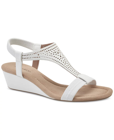 Style & Co Women's White Step N Flex Vacanzaa Wedge Sandals | Style & Co In Lebanon