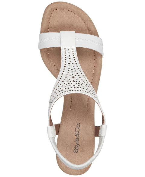 Style & Co Women's White Step N Flex Vacanzaa Wedge Sandals | Style & Co In Lebanon