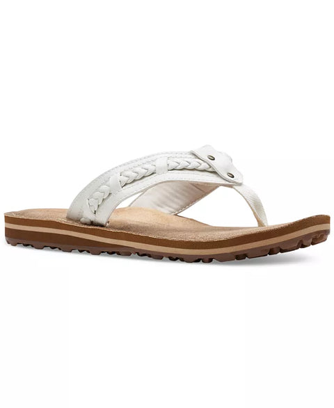 Clarks Women's Off White Fenner Nerice Flip-Flop Slippers | Clarks In Lebanon