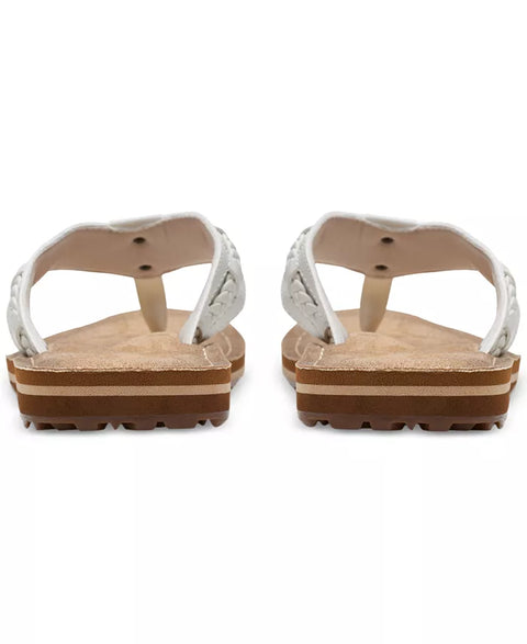 Clarks Women's Off White Fenner Nerice Flip-Flop Slippers | Clarks In Lebanon