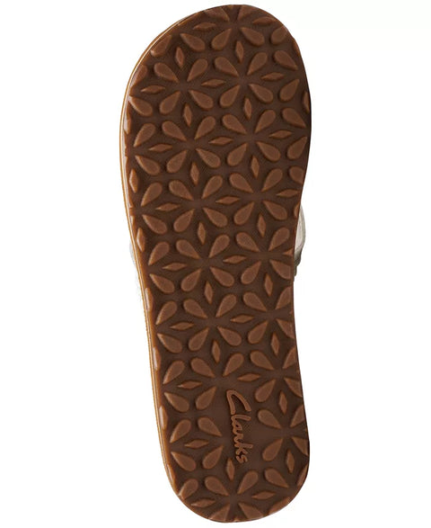 Clarks Women's Off White Fenner Nerice Flip-Flop Slippers | Clarks In Lebanon