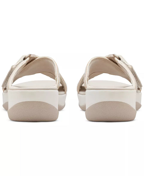 Clarks Women's Beige Combi Cloud Steppers Arla Wave Slippers | Clarks In Lebanon