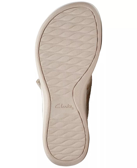 Clarks Women's Beige Combi Cloud Steppers Arla Wave Slippers | Clarks In Lebanon
