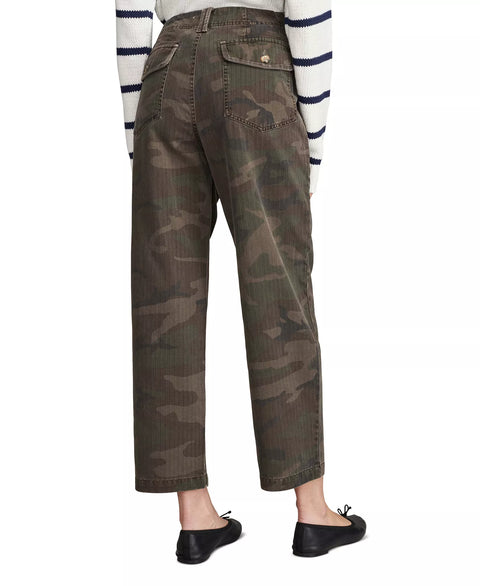 Lucky Brand Women's Olive Green Camo-Print Mid-Rise Utility Pants | Lucky Brand In Lebanon