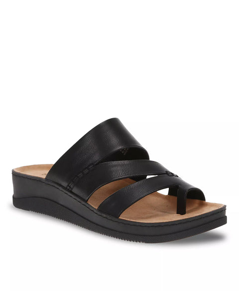 Baretraps Women's Black Fresha Toe Loop Wedge Slipper | Baretraps In Lebanon