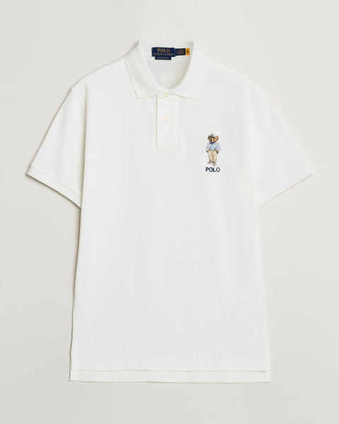 Polo Ralph Lauren Men's White Custom Slim Fit Bear Polo T-Shirt |Polo Ralph Lauren In Lebanon