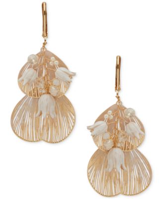 Lonna& Lilly Women's Gold Bead Flower Drop Earrings | Lonna& Lilly in Lebanon