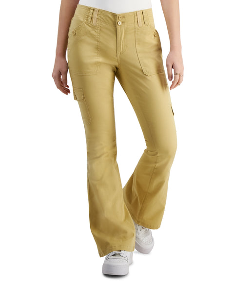 Madden Girl Women's Tan Flare Cargo Pants | Madden Girl in Lebanon