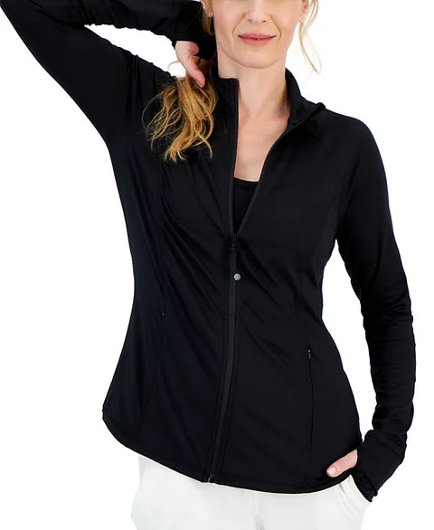 ID Ideology Women's Black Performance Full-Zip Jacket | ID Ideology In Lebanon