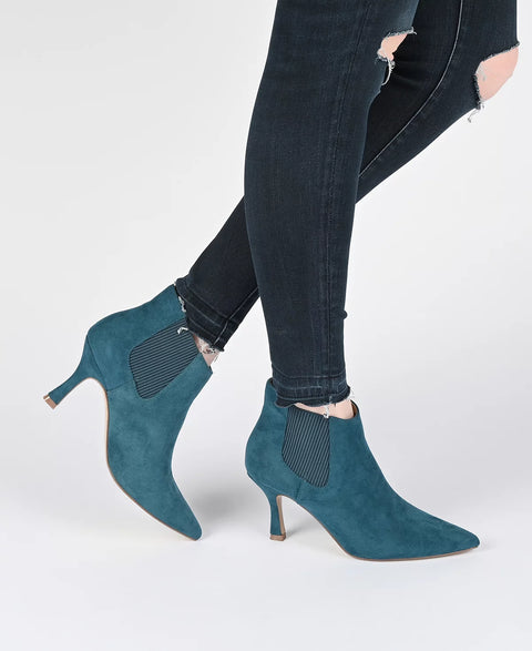 Journee Collection Women's Blue Elitta Pointed Toe Dress Booties | Journee Collection In Lebanon