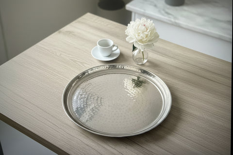 Lucky Tiger Stainless Steel Round Tray 50cm (HK-14)