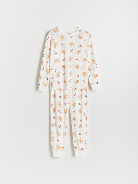Floral-patterned onesie on a white background