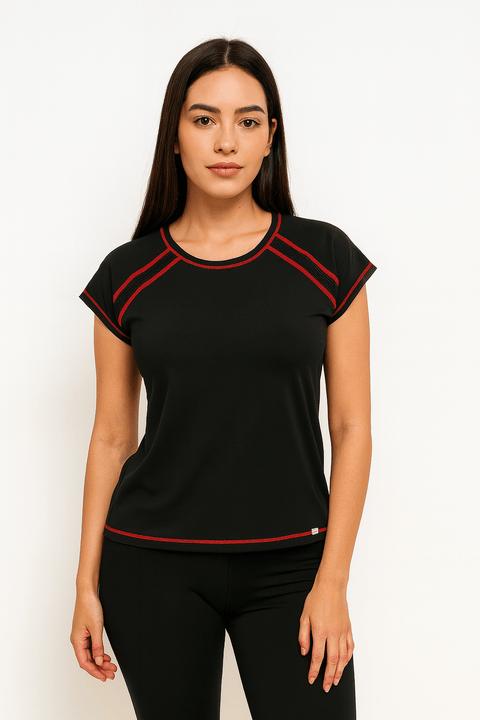 Cybele Women's Black Short-Sleeve T-Shirt |Cybele in Lebanon