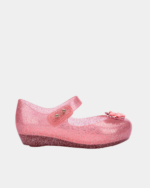 Melissa Mini Girl's Pink Ultragirl Chrome Flower Shoes UYM6P SE209 shoes26