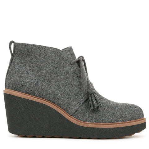 Dr. Scholl's Women's Charcoal Wool Blend Aurora Wedge Booties | Dr. Scholl's In Lebanon