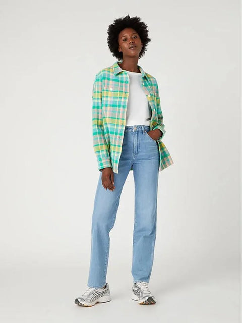 Wrangler Women's Blue Mom Straight Supertubes Jeans | Wrangler In Lebanon
