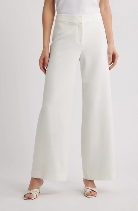 Tahari ASL Women's White Mid-Rise Wide-Leg Pant | Tahari ASL In Lebanon