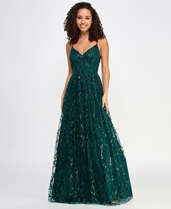 Say Yes Women's Dark Green Dress ABF217 shr