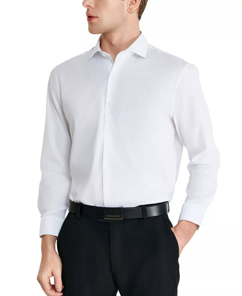 Perry Ellis Portfolio Men's White Modern-Fit Solid Dress Shirt | Perry Ellis Portfolio In Lebanon