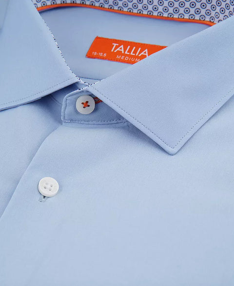 Tallia Men's Blue Slim-Fit Solid Poplin Dress Shirt | Tallia In Lebanon