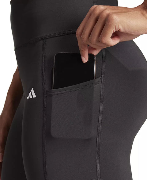 Adidas Women's Black Optime Stash High-Rise Bike Shorts | Adidas In Lebanon