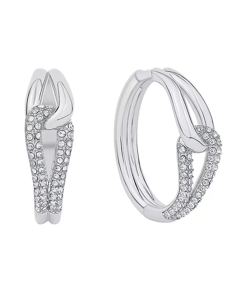 And Now This Women's Crystal Knot Hoop Earrings |And Now This in Lebanon