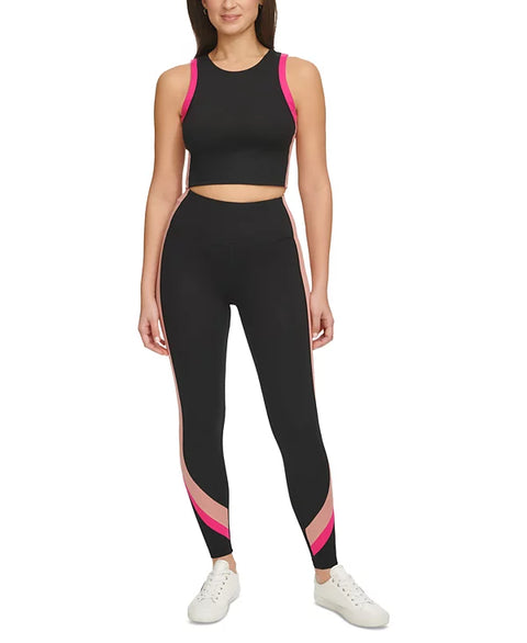 Calvin Klein Women's Black High-Rise Colorblocked 7/8 Leggings |Calvin Klein In Lebanon