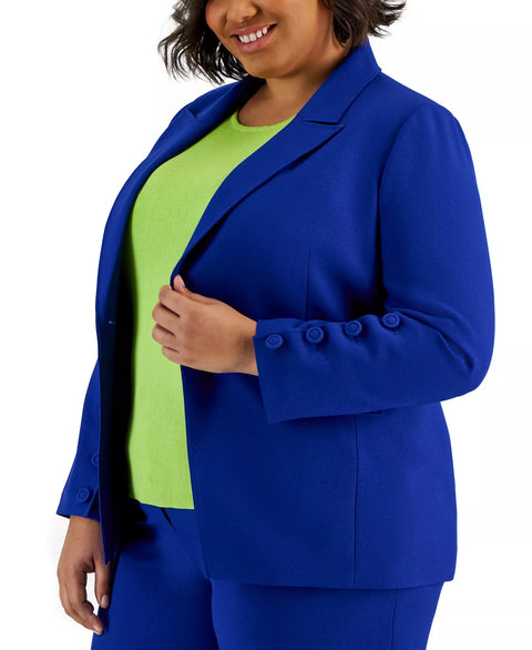 Tahari ASL Women's Royal Blue Plus Size Blazer | Tahari ASL In Lebanon