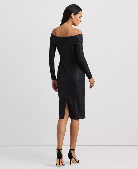 Lauren Ralph Lauren Women's Metallic Off Shoulder Sheath Dress | Lauren Ralph Lauren In Lebanon