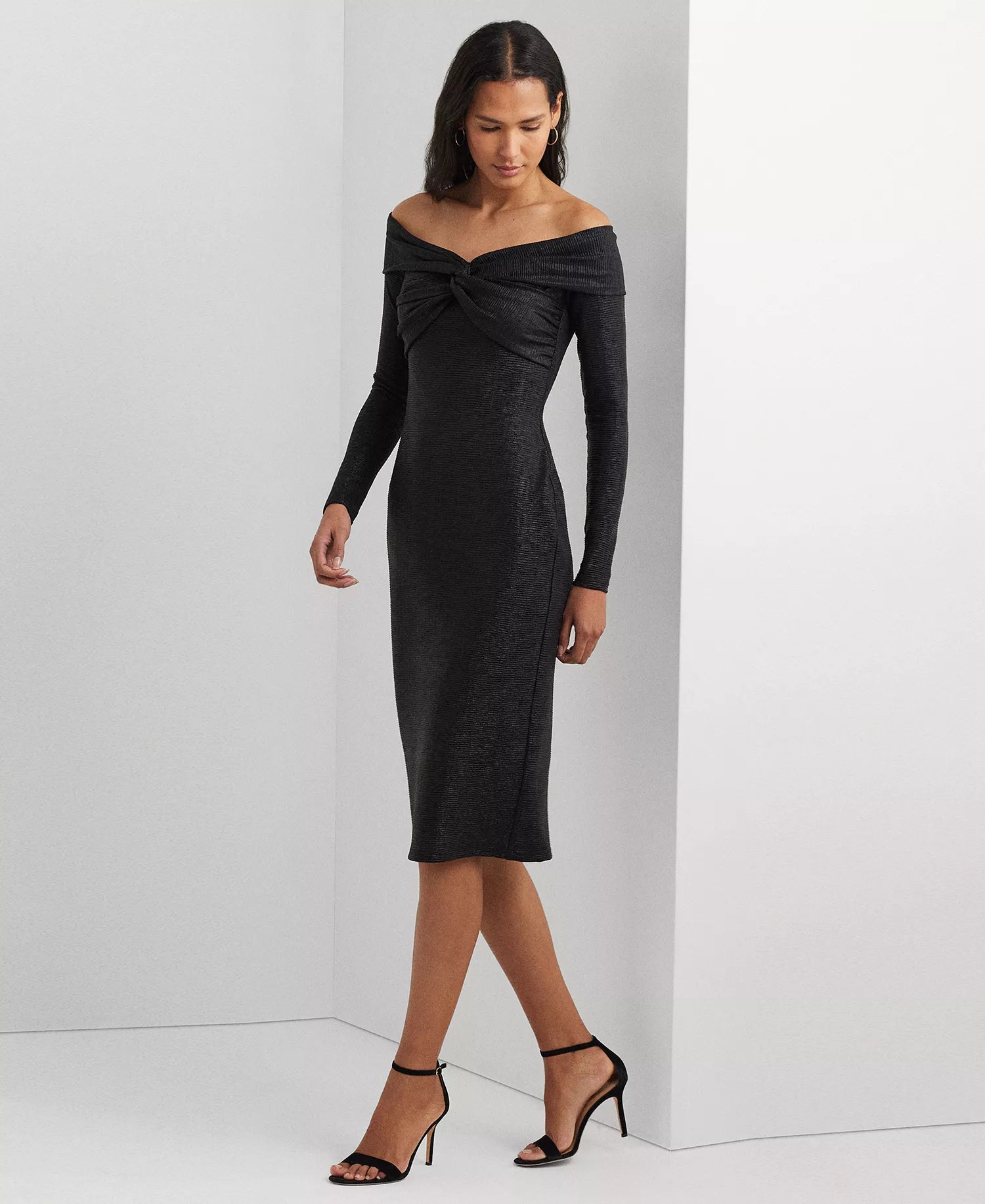 Lauren Ralph Lauren Women's Metallic Off Shoulder Sheath Dress | Lauren Ralph Lauren In Lebanon