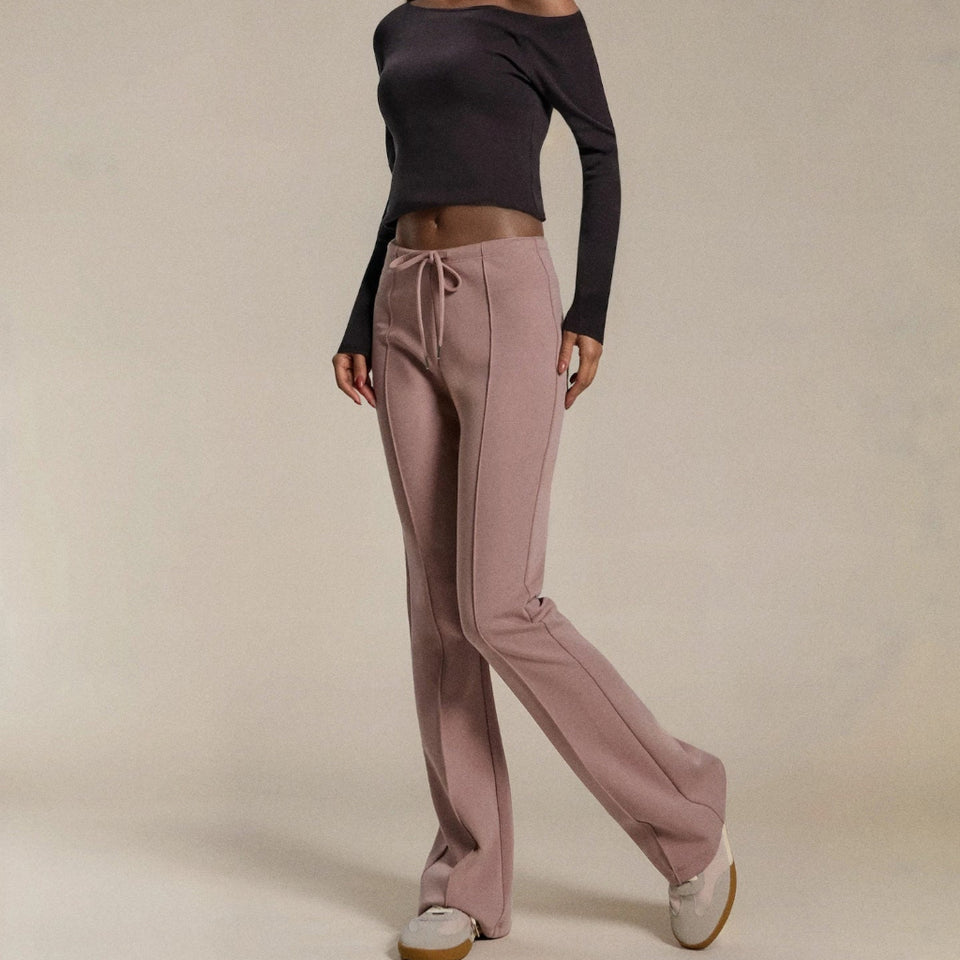 Sinsay Women's Taupe Striped Sweatpants