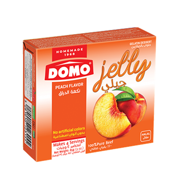 Domo Jelly Peach Flavor 85g | Domo In Lebanon