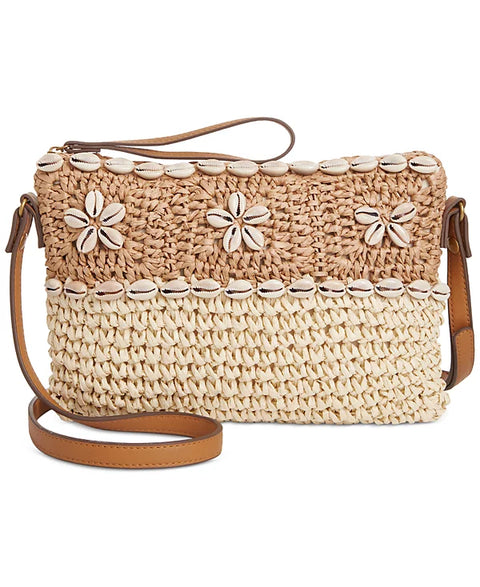 Style & Co Women's Beige Small Straw Crossbody |Style & Co In Lebanon