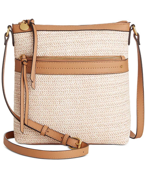 Style & Co Women's Natural Straw North South Crossbody Bag | Style & Co In Lebanon