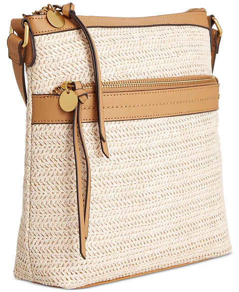 Style & Co Women's Natural Straw North South Crossbody Bag | Style & Co In Lebanon