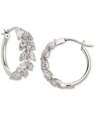 Eliot Danori Women's Silver Crystal Small Hoop Earring|Eliot Danori in Lebanon