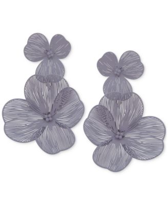 Lonna & Lilly Flower Doub Lavender Earrings | Lonna Lilly  In Lebanon
