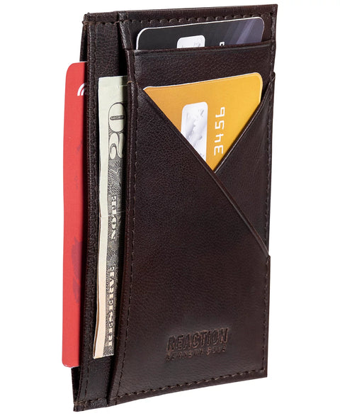 Kenneth Cole Reaction Men's Brown Kurtz Getaway Rfid Leather Card Case Wallet | Kenneth Cole Reaction In Lebanon