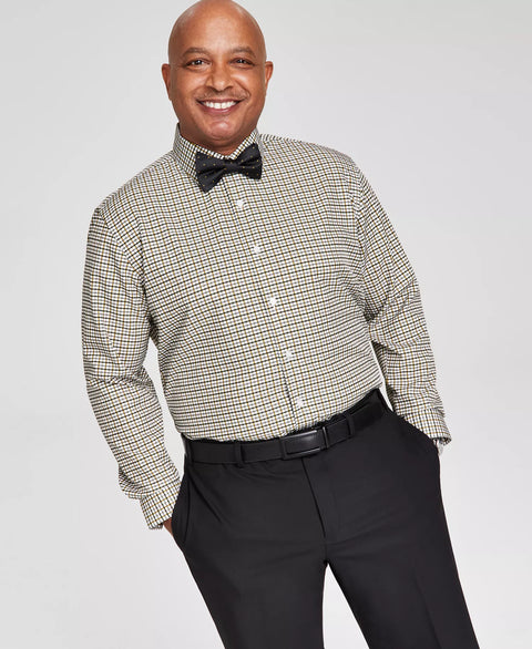 Tayion Collection Men's Multicolor Slim-Fit Plaid Dress Shirt |Tayion Collection In Lebanon