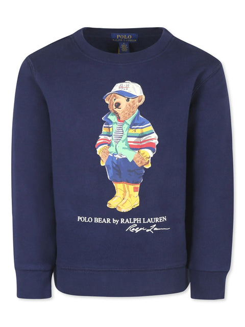 Polo Ralph Lauren Boy's Navy Polo Bear Printed Sweatshirt | Polo Ralph Lauren In Lebanon