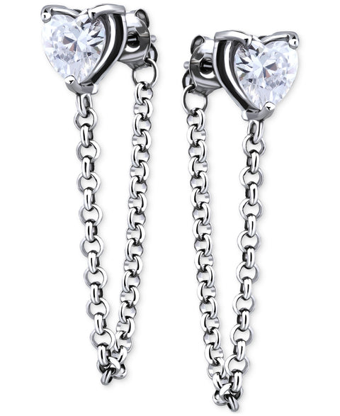 Giani Bernini Women's Silver Heart Chain Drop Earring |Giani Bernini in Lebanon