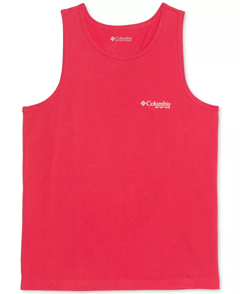 Columbia Men's Sunset Red PFG Flag Graphic Tank Top | Columbia In Lebanon