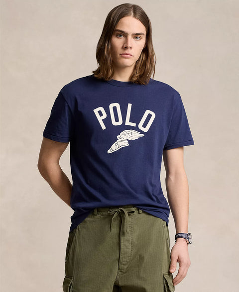 Polo Ralph Lauren Men's Navy Classic-Fit Graphic Slub Jersey T-Shirt | Polo Ralph Lauren  in Lebanon