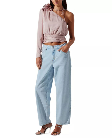 ASTR The Label Women's Rose Carmelita One-Shoulder Blouse | ASTR The Label In Lebanon