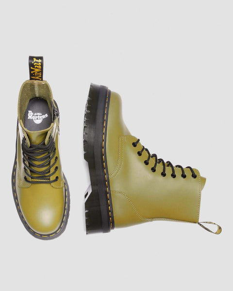 Dr. Martens Women's Antique Olive Jadon Smooth Leather Platform Boots | Dr. Martens In Lebanon