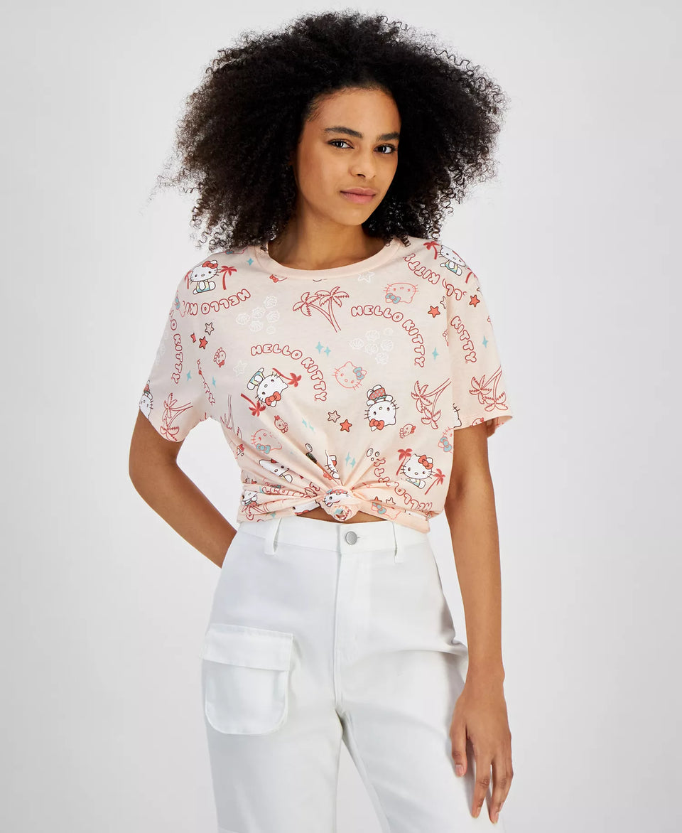 Love Tribe Women's Cloud Pink Hello Kitty Adventure Short-Sleeve T-Shirt | Love Tribe In Lebanon