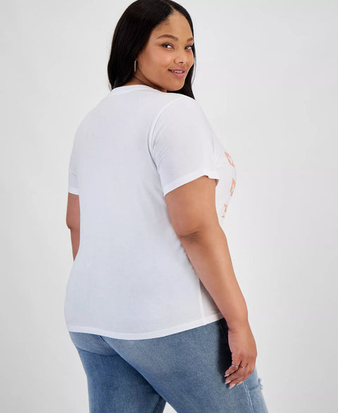 Grayson Threads, The Label Women's White Trendy Smiley Graphic T-Shirt | Grayson Threads In Lebanon